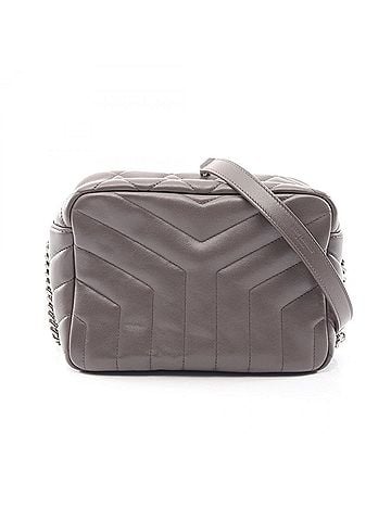Yves Saint Laurent Yves Saint Laurent Saint Laurent Paris Loulou Shoulder Bag/Handbag, Leather, Women's, Gray, 574102 (view 1)