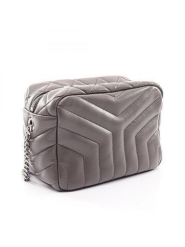 Yves Saint Laurent Yves Saint Laurent Saint Laurent Paris Loulou Shoulder Bag/Handbag, Leather, Women's, Gray, 574102 (view 2)