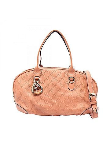 Gucci Gucci Guccissima Heartbit 2-Way Tote Bag Handbag Leather Women's Orange 269955 (view 1)