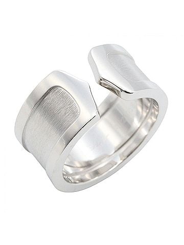 Cartier Cartier C2 LM Ring, 18K White Gold (18KWG), Women's Silver Tone (view 1)