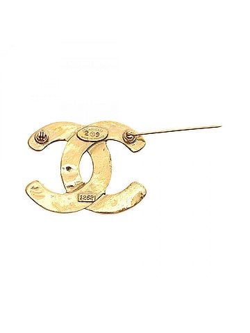 Chanel Chanel Coco Mark Brooch Accessory, Gold Plated (GP), Women's, Tone (view 2)
