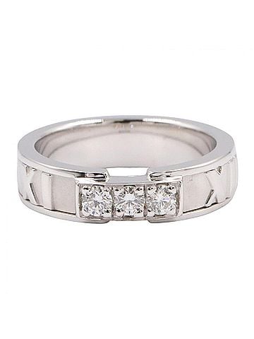 Tiffany & Co. Tiffany &amp; Co. Atlas Diamond Ring - 18K White Gold (18KWG) Women's Silver/Clear Tone (view 2)