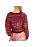 LoveShackFancy Floral Red Purple Pullover Sweater Size S - photo 2