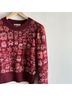 LoveShackFancy Floral Red Purple Pullover Sweater Size S - photo 5
