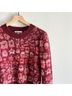 LoveShackFancy Floral Red Purple Pullover Sweater Size S - photo 7