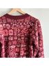 LoveShackFancy Floral Red Purple Pullover Sweater Size S - photo 11