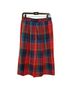 Pendleton 100% Lambswool Tropical Plaid Red Blue Wool Skirt Size 14 - photo 2