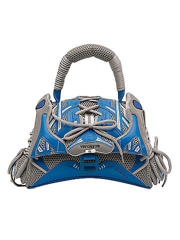 Balenciaga Small Faux Leather and Mesh Sneakerhead Top Handle Bag (view 1)