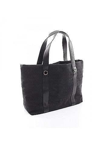 Bvlgari Bulgari BVLGARI Logomania Tote Bag Handbag Canvas Leather Women's Black (view 2)