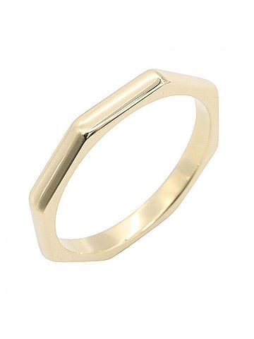 Bvlgari Bvlgari Bulgari Octagonal Ring, 18K Yellow Gold, Men's &amp; Women's, Gold Tone (view 1)