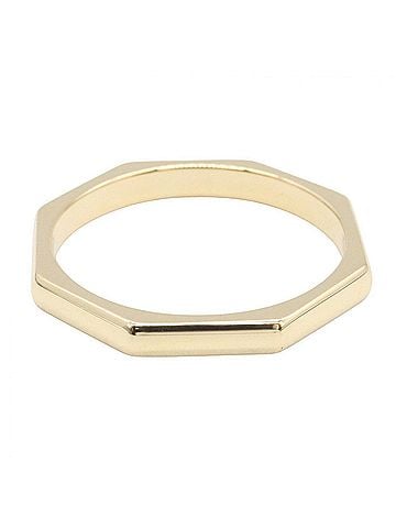Bvlgari Bvlgari Bulgari Octagonal Ring, 18K Yellow Gold, Men's &amp; Women's, Gold Tone (view 2)