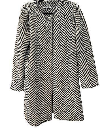Fever Chevron Faux Fur Coat Coat (view 1)