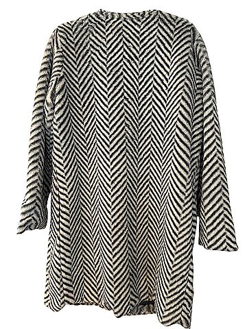 Fever Chevron Faux Fur Coat Coat (view 2)