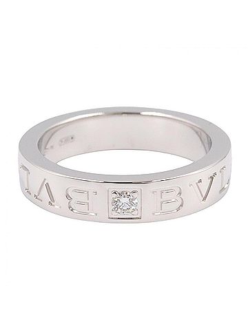 Bvlgari BVLGARI B-zero1 Ring, 1PD (1 diamond), 18KWG (white gold), women's, silver/clear finish, 339982 (view 2)