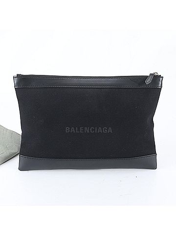 Balenciaga Balenciaga Navy Clip Leather Second Bag Clutch Handbag Pouch Black Men's (view 1)