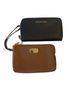 Michael Kors 100% Leather Solid Black Brown Makeup Bag One size - photo 2