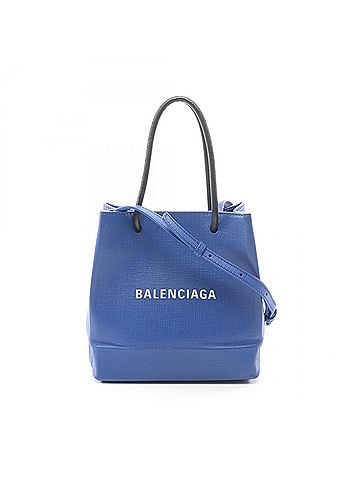 Balenciaga Balenciaga Shopping Tote XXS 2-Way Bag Handbag Leather Women's Blue/Black 572411 (view 1)