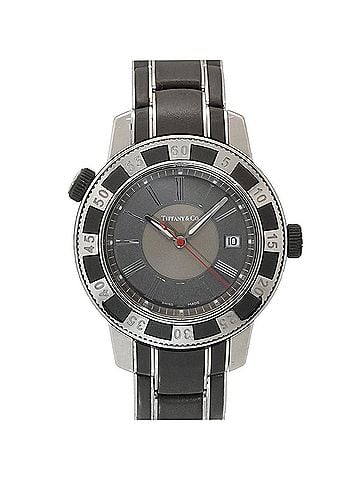 Tiffany & Co. Tiffany &amp; Co. Mark T-57 Men's Watch, Date Display, Gray Quartz Watch (view 1)