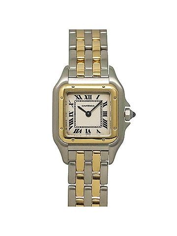 Cartier Cartier Panthère SM 2-Row W25029B6 Two-Tone Ladies' Watch, Ivory &amp; Yellow Gold (YG), Quartz. (view 1)