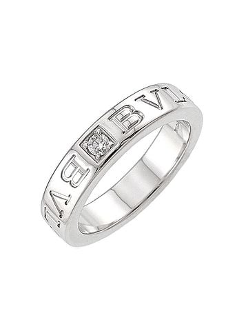 Bvlgari Bulgari BVLGARI B-ZERO1 Essential Ring with Diamonds, 18K WG White Gold 750 (view 1)