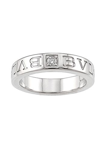 Bvlgari Bulgari BVLGARI B-ZERO1 Essential Ring with Diamonds, 18K WG White Gold 750 (view 2)