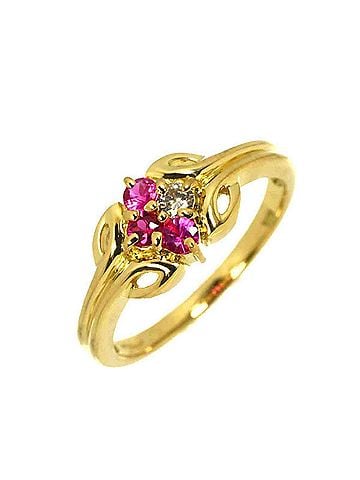 Christian Dior Christian Dior 1 Ring Sapphire Diamond 18K YG Yellow Gold 750 (view 1)