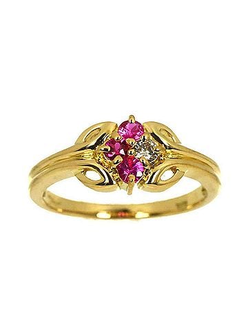 Christian Dior Christian Dior 1 Ring Sapphire Diamond 18K YG Yellow Gold 750 (view 2)