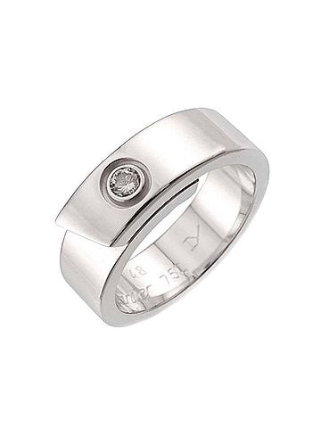 Cartier Cartier Anniversary #48 Ring with 1 Diamond, 18K White Gold (750) (view 1)