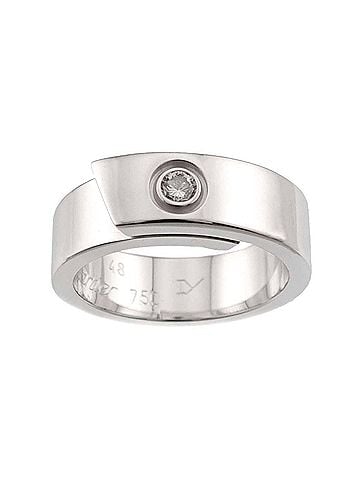 Cartier Cartier Anniversary #48 Ring with 1 Diamond, 18K White Gold (750) (view 2)