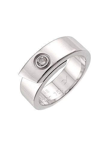 Cartier Cartier Anniversary #48 Ring with 1 Diamond, 18K White Gold (750) (view 1)