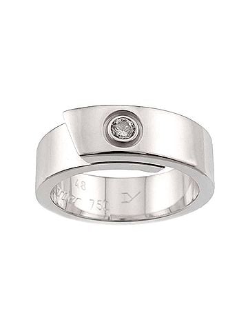 Cartier Cartier Anniversary #48 Ring with 1 Diamond, 18K White Gold (750) (view 2)