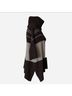 360 Cashmere 100% Cashmere Stripes Brown Ivory Poncho Size S - photo 5