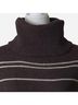 360 Cashmere 100% Cashmere Stripes Brown Ivory Poncho Size S - photo 3