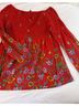 J. Peterman 100% Cotton Floral Red Long Sleeve Blouse Size 20 - photo 4