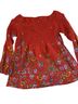 J. Peterman 100% Cotton Floral Red Long Sleeve Blouse Size 20 - photo 2