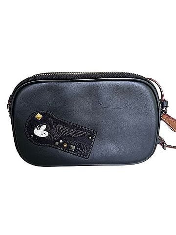 Coach Coach X Disney Crossbody Pouch in Glove Calf Leather with Mickey Patches Leather Crossbody Bag (view 2)