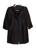 Adele Fado 100% Silk Solid Black Coat Size 10 - photo 4
