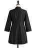 Adele Fado 100% Silk Solid Black Coat Size 10 - photo 2