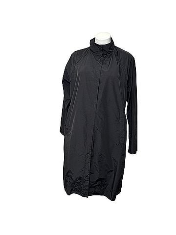 Eileen Fisher Light Cotton Nylon Stand Collar Coat (view 1)