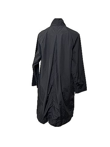 Eileen Fisher Light Cotton Nylon Stand Collar Coat (view 2)