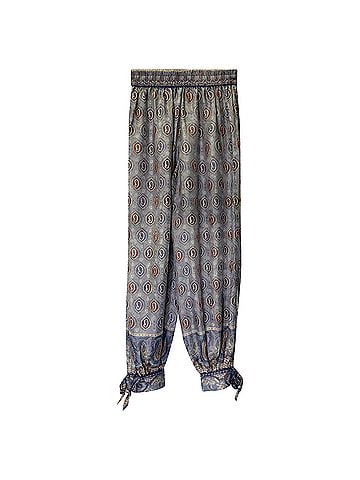 Zimmermann Zimmermann Vitali Tied Harem Pants in Multicolor Silk (view 1)