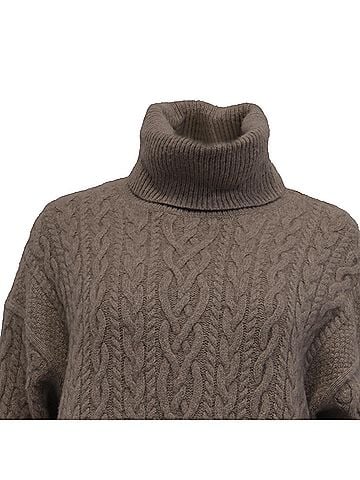 Ralph Lauren Polo Ralph Lauren Turtleneck Midi Dress in Brown Wool (view 2)