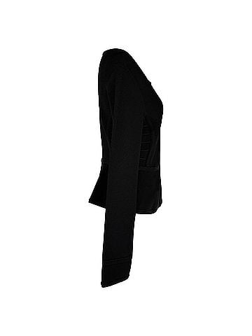 Herve Leger Herve Leger Zip-Up Peplum Blazer in Black Rayon (view 2)