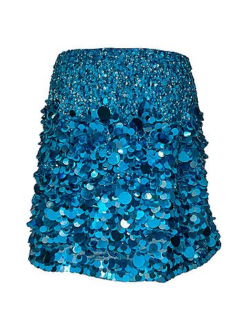 Aje. Aje Cherie Sequin Mini Skirt in Light Blue Nylon (view 1)