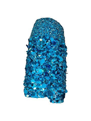 Aje. Aje Cherie Sequin Mini Skirt in Light Blue Nylon (view 2)