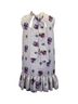 MSGM 100% Synthetic Multi Color MSGM Ruffled Floral Mini Dress in White Polyester Size 4 - photo 4