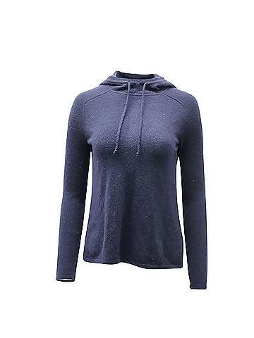 Theory Theory Hooded Sweater in Navy Blue Cashmere (view 1)