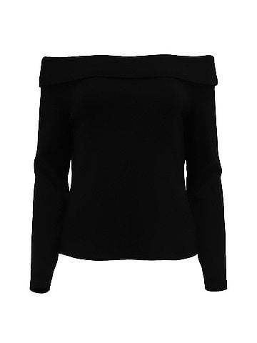 Veronica Beard Veronica Beard Fawsett Off Shoulder Top in Black Cotton (view 1)