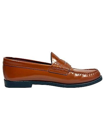 Burberry Burberry Rupert Penny Loafers in Brown Leather (view 1)