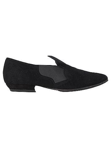 Acne Acne Studios Pointed-Toe Slip-On Loafers in Black Suede (view 1)
